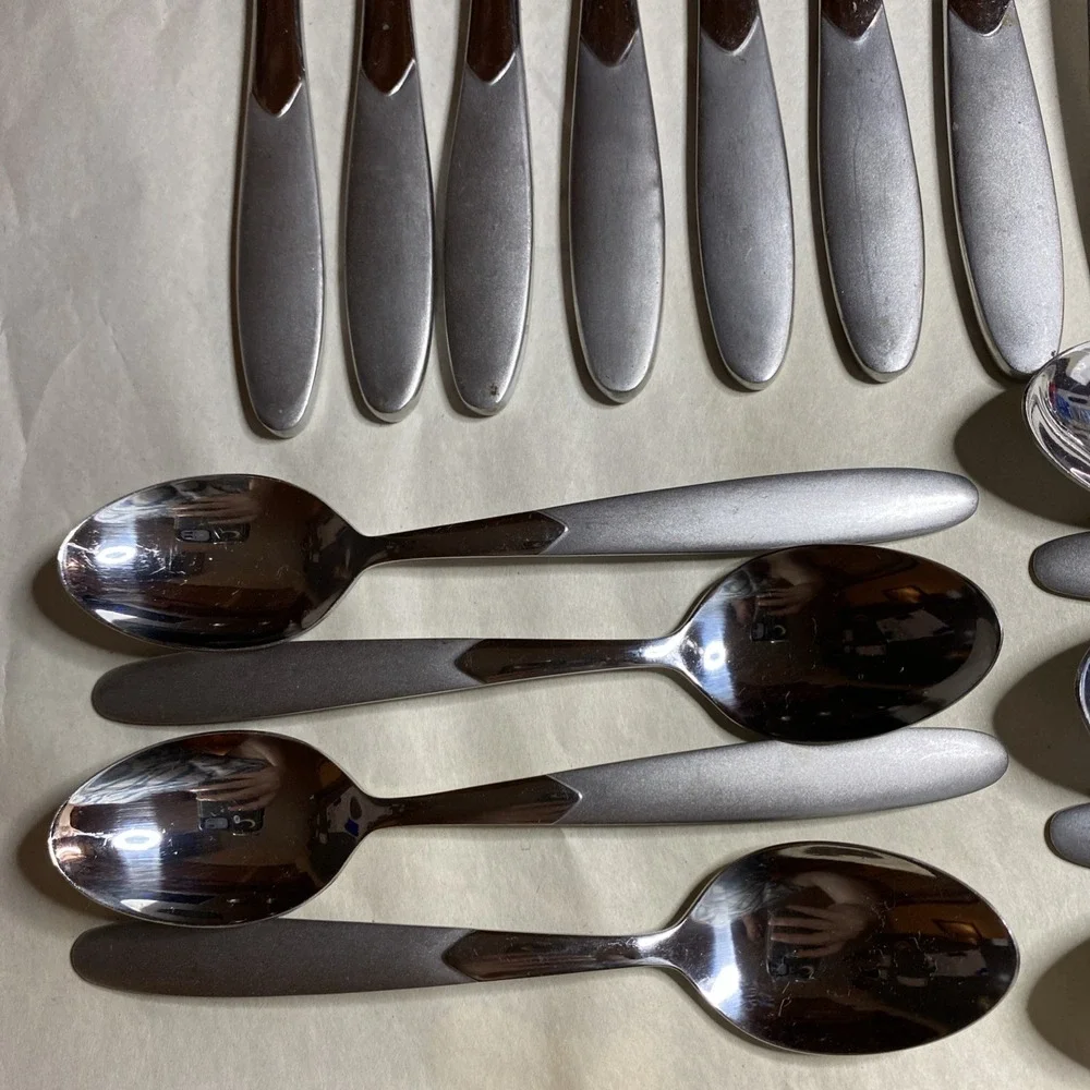 Crescent Stainless by Cambridge‎ Frost Handle, Glossy Bowl 24 Pc Lot